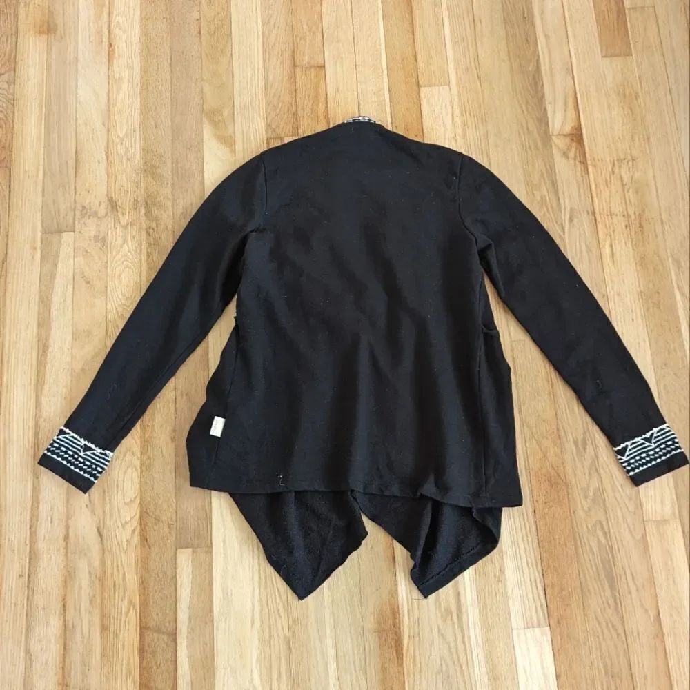Lucky Bliss Black Waterfall Cardigan Sweater - Picture 2 of 5